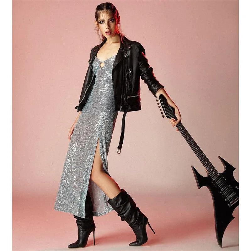 European and Americanwomen's Autumnand Winterfashionplus Sizeversatileslim High Heelspointed Pleatedsleeve Bootsredwedding Shoes