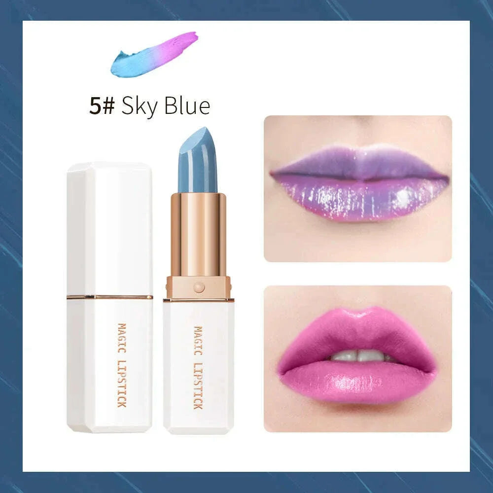 lakerain 6 Colors Magic Lipstick Temperature Color Changing Lip Stain Gloss Moisturizing And Long Lasting Waterproof Lip Balm