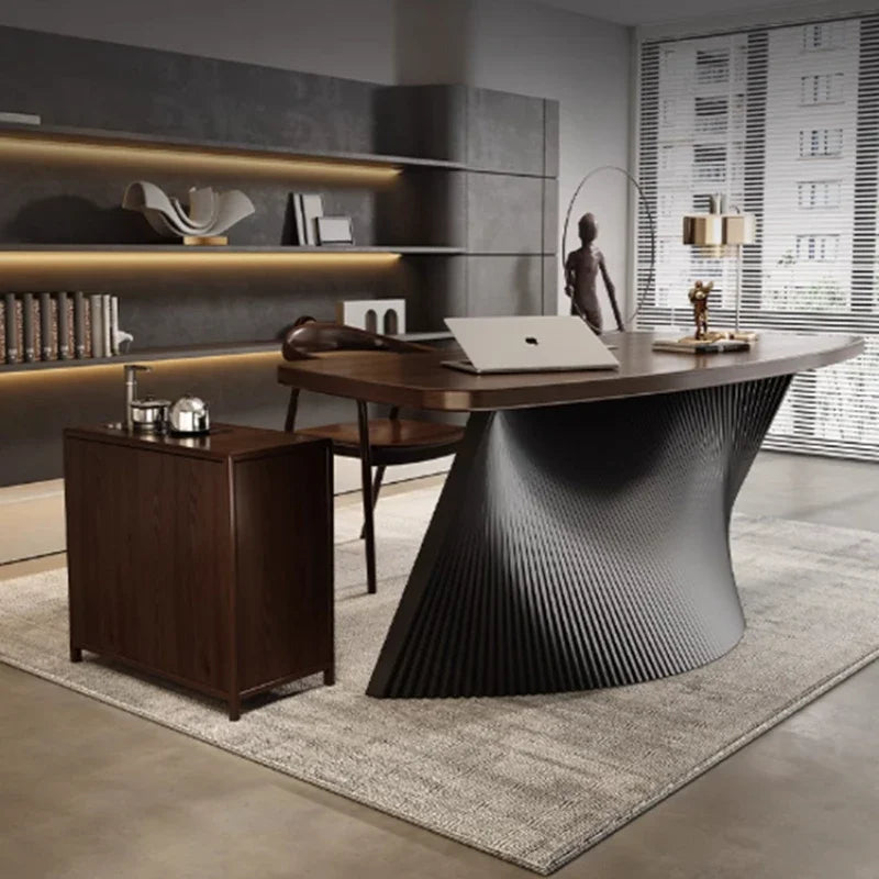 Asthetic Manager Executive Desk Modern Luxury Designer Workstation Office Table Conference Black Mesa De Escritorio Home Office - Kimlud