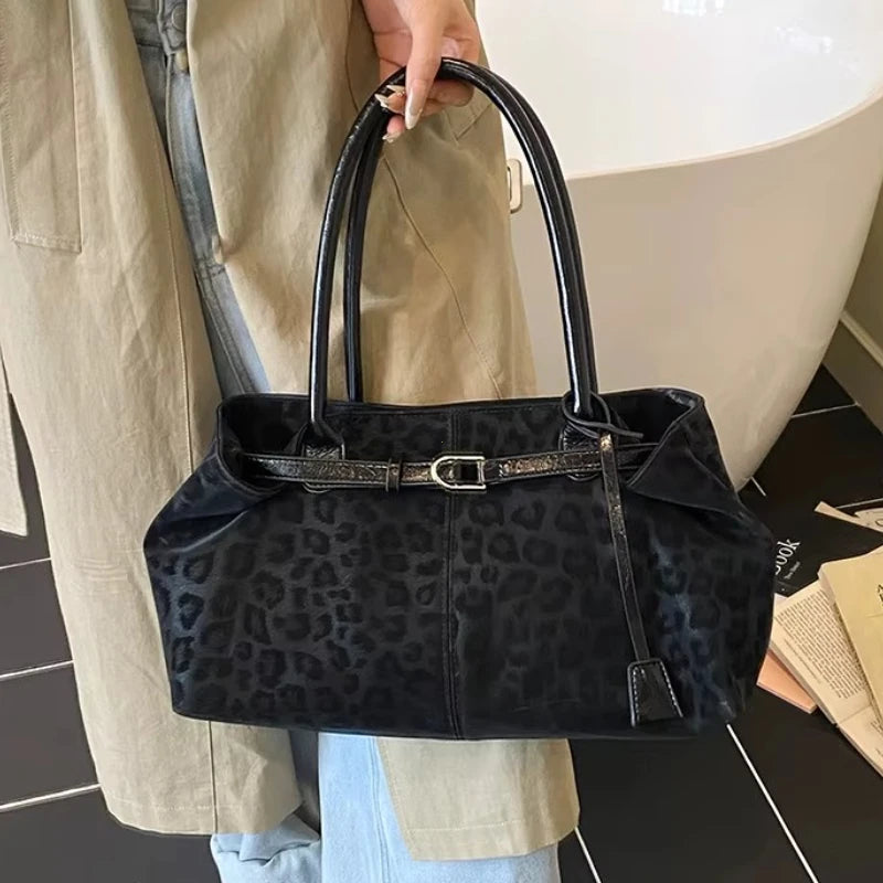Leopard PU Leather Shoulder Bags for Women 2026 Luxury Designer Brand Trend Tote Bag Females Short Handle Handbags and...