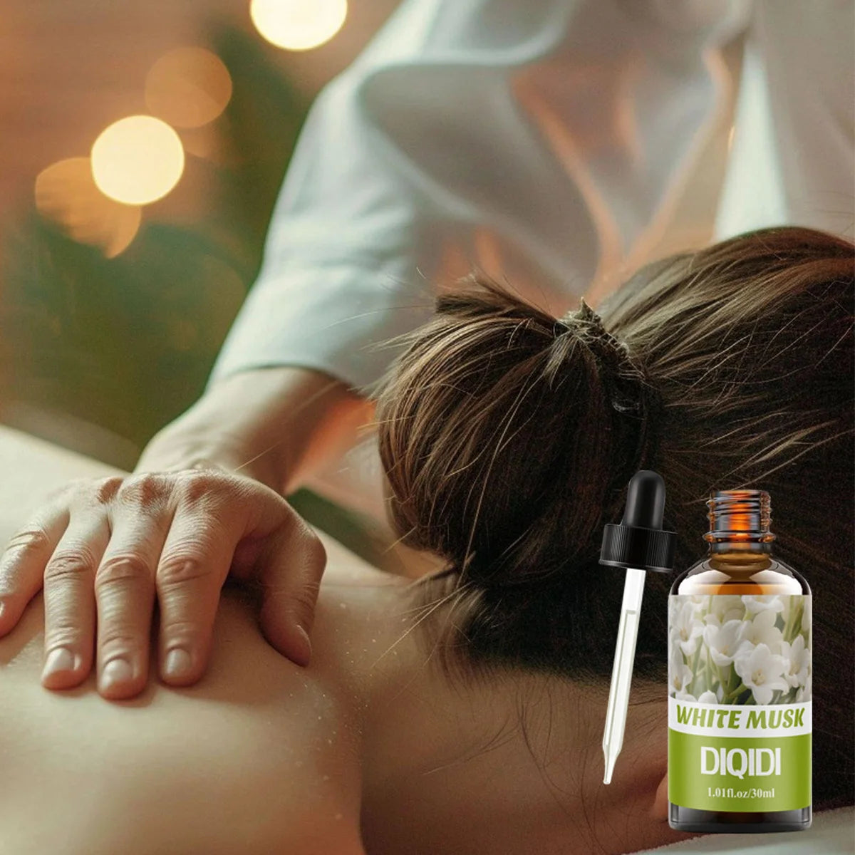 White musk essential oil, home essential oil, clear air, perfume candle, DIY essential oil, hotel, office, bedroom use. Aromathe