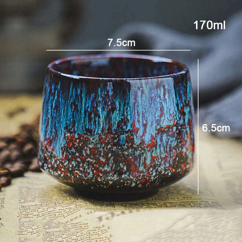 Best Selling Colorful Reactive glaze Ceramic Coffee Mug 170ml Ceramic Espresso Tea Cup Home Office Lacquered water cups
