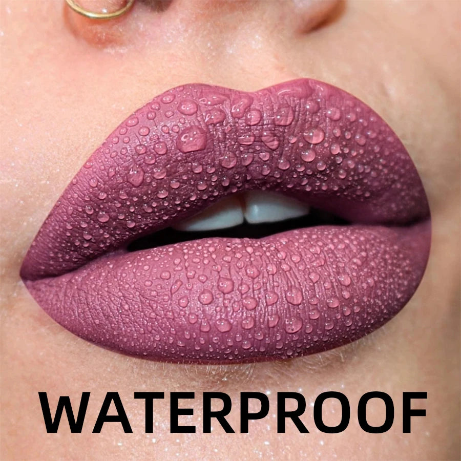 19 Colors Matte Velvet Lip Gloss Waterproof Liquid Lipstick Nude Black Lips Tint Makeup Lip Glaze Cosmetics Red Lip...