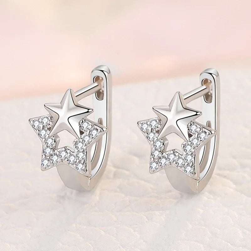 Wholesale Sweet Sapphire Earrings Jewelry Oval Shape Zircon Gemstone Stud Earrings Accessories Women Wedding Engagement...