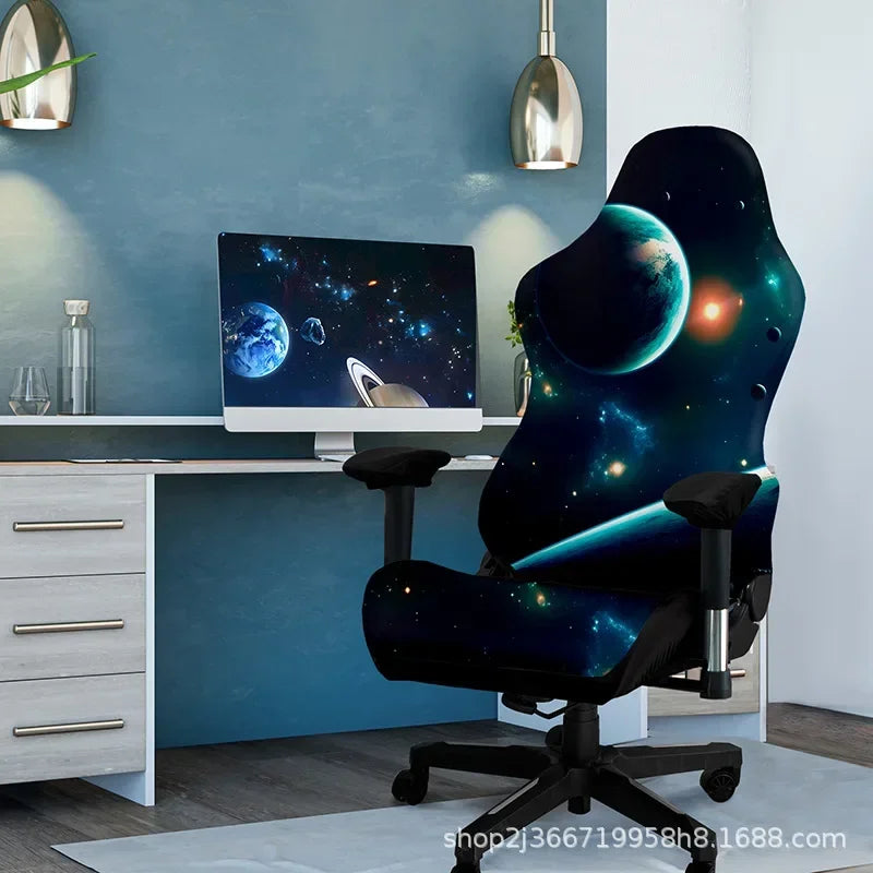 One-Piece Stretch Gaming Chair Cover Brilliant Green Light Chair Cover High Elasticity for Office Gaming Chairs Home Decoration - Kimlud