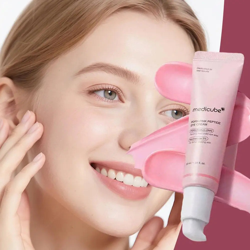 Pink Peptide Eye Cream Nano Retinol Brightening Firming 30ml Tightening Firming Fine Line Improve Dark Circles Eyes Puffy