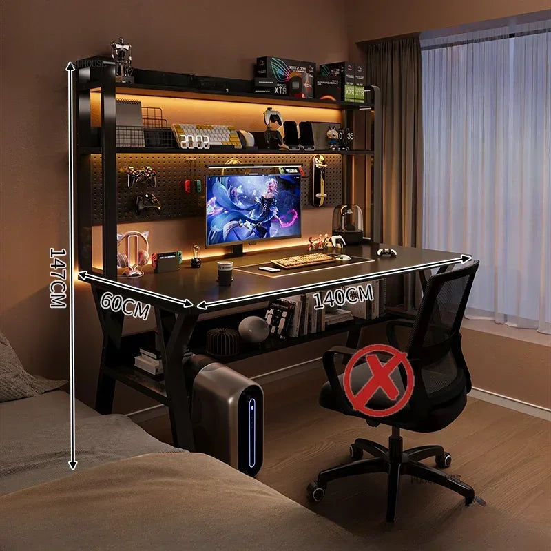 Nordic Desktop Computer Desks for Student Gaming Tables Bookshelf Integrated Creative Office Furniture Home Bedroom Study Desk - Kimlud
