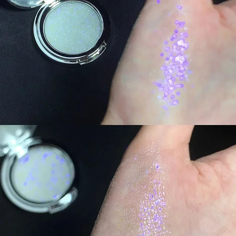 Disappears Glitter Eyeshadow Palette Purple Sequins Pigment Crystal Mud Shining Eyes Makeup Waterproof Lasting Midnight...