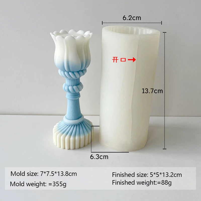 Budding Open Flowers Silicone Candle Mold Mini Flower Soap Gypsum Crafts Resin Mould DIY Chocolate Ice Cake Baking Molds