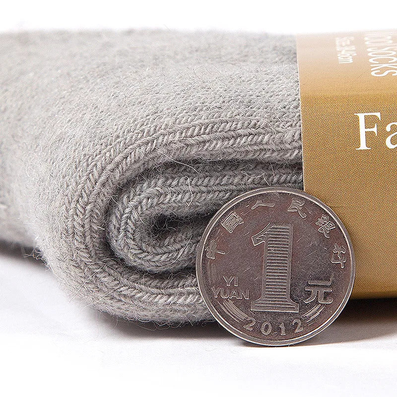 2025 New Winter Super Thicker Warm Socks Wool Male Men Women Socks Solid Socks Merino Wool Socks Against Cold Snow Terry Socks - Kimlud