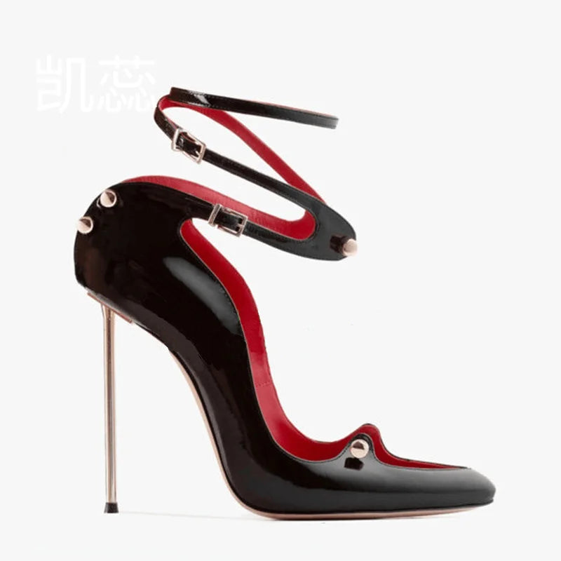 2026 Runway Women Pumps Crystal Metal Decoration High Heels Sandals For Women Luxury Designer Nightclubs Banquets Female Shoes - Kimlud
