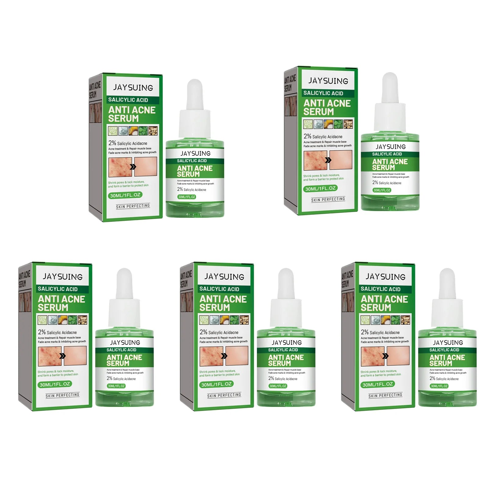 Salicylic Acid Anti Acn-e Face Serum Hydrating Fader Acne Mark Pimple Blackhead Removal Shrink Pores Oil Control Facial...