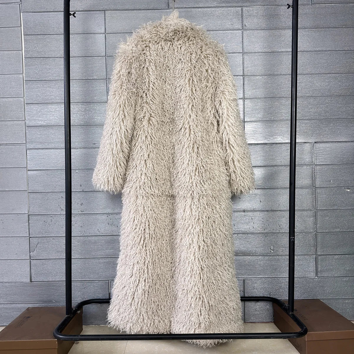 2025 Winter New Colorful Women's Furry Coat Rose Pink Faux Fur Coat Suit Collar Autumn Winter Thick Cardigan Long...