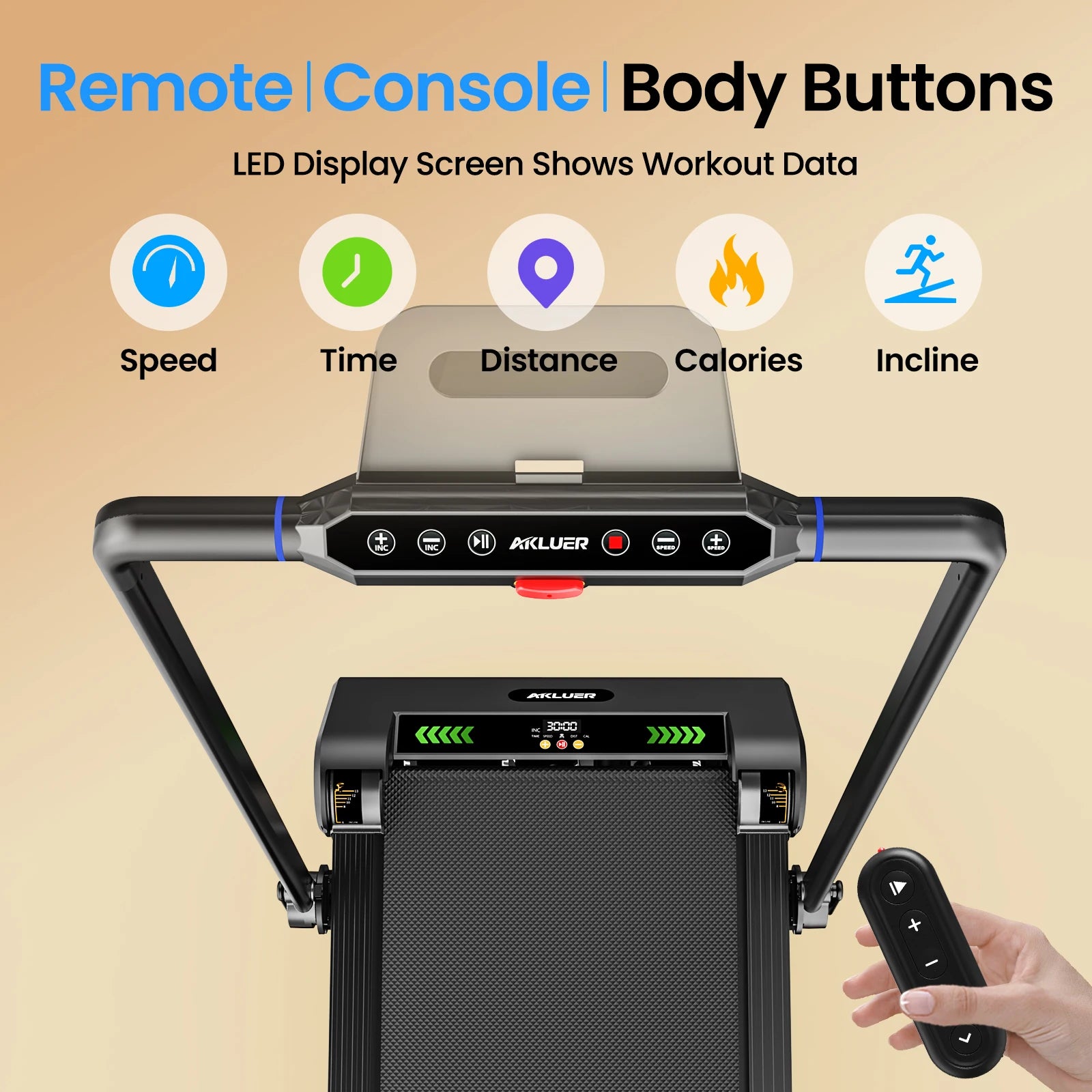 AKLUER Walking Pad Treadmill with Auto Incline, 6 in 1 Under Desk Treadmill, 2.5HP 6-Level Incline for Home with 330LBS...