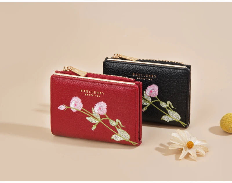 Baellerry New Short Women Wallets Simple Card Holder Zipper Female Coin Purse High Quality Slim Card Bag For Girls - Kimlud