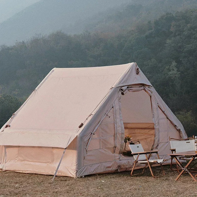 Outdoor Camping Complete Set Large Inflatable Tents for New Material of Equipment for Sun Protection Outdoor Overnight...