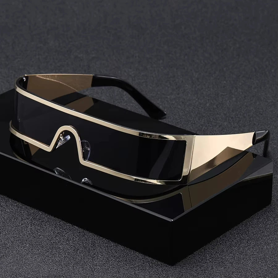High-end Cyberpunk Style Men's Glasses, Fashionable Design with Future Tech Narrow Frames, Suitable for Parties and...
