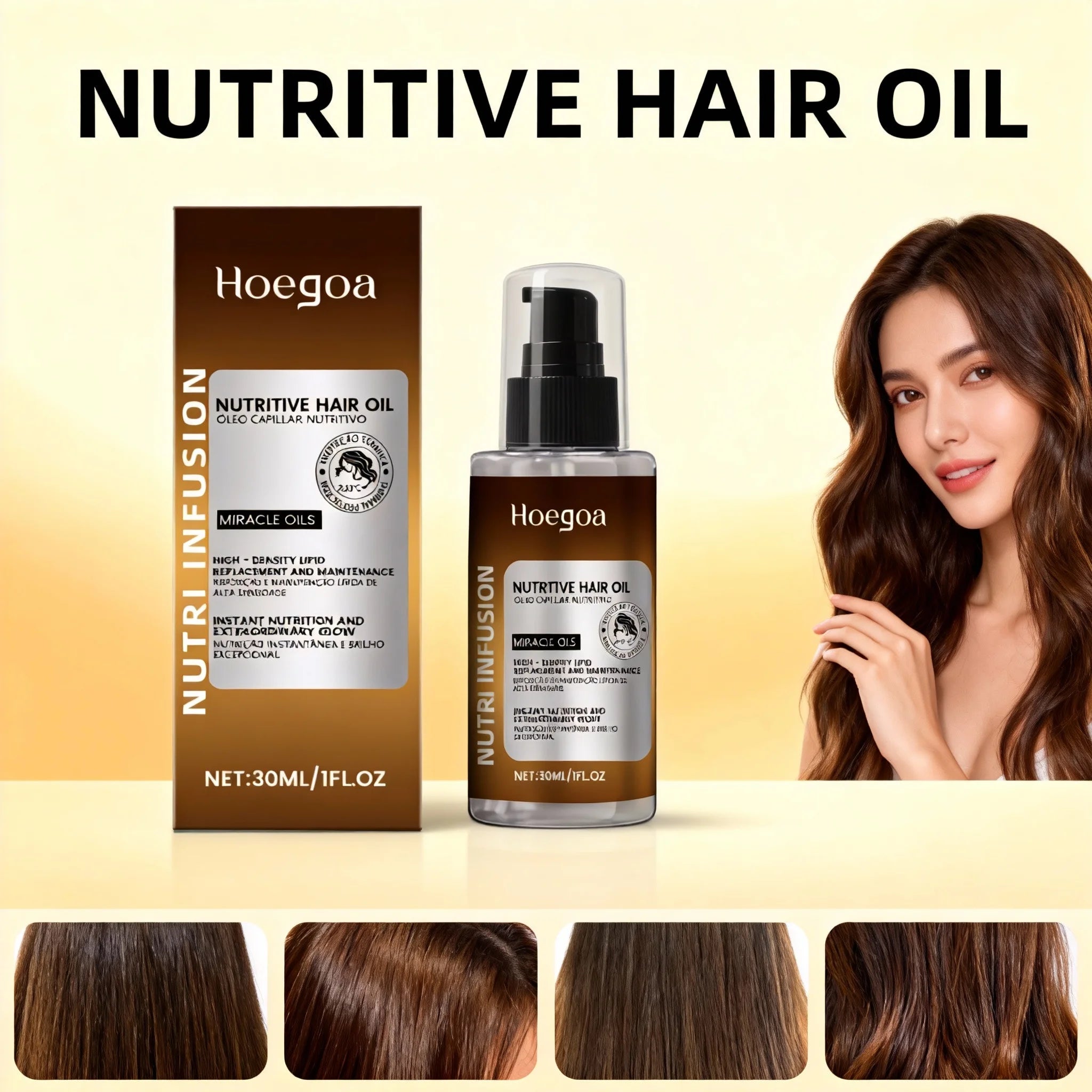 Argan Oil Hair Serum With Rosemary Coconut Oil For Frizz Control Shine & Smooth Heat Protectant Treatment For Women Men...