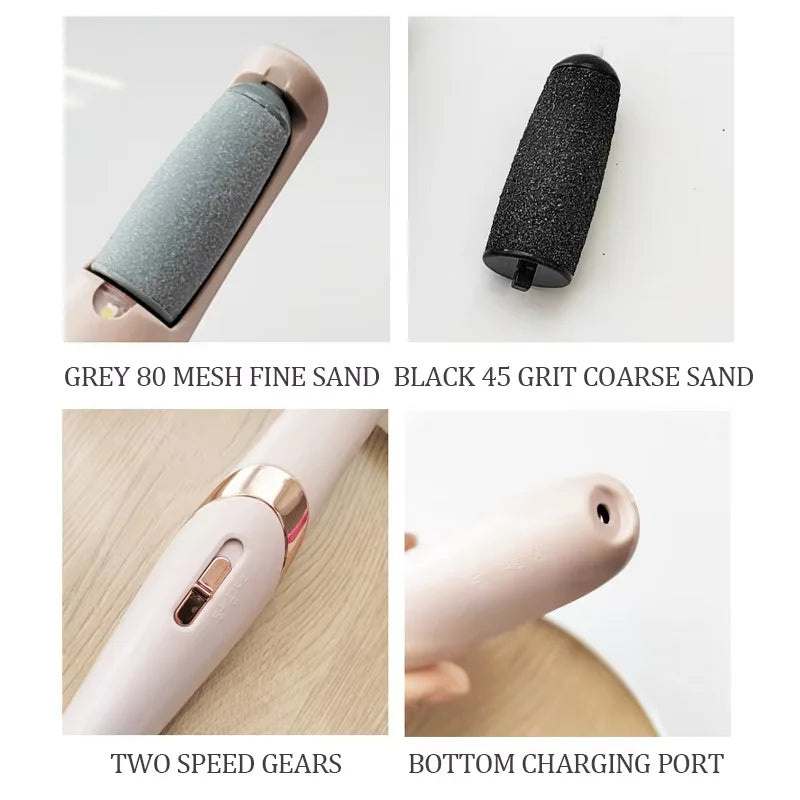 Professional Electric Foot Callus Remover Rechargeable Electronic Foot File Pedicure Tool Kit Foot Care for Dead Skin