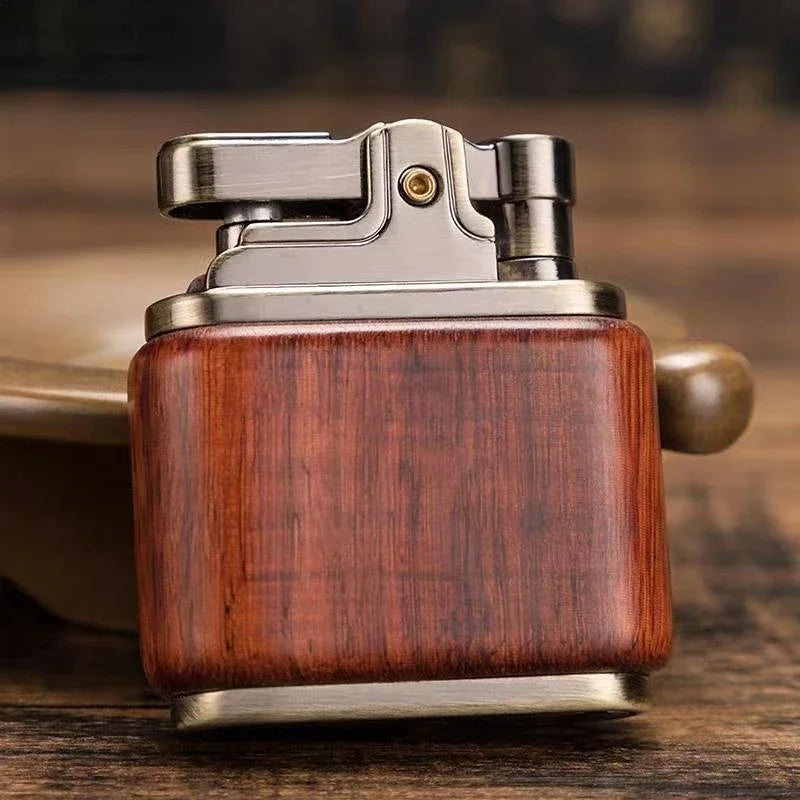 ZORRO Retro Kerosene Lighter Oil Gasoline Wood Metal Lighter Grinding Wheel Brass Core Cigarette Lighter Gadget...