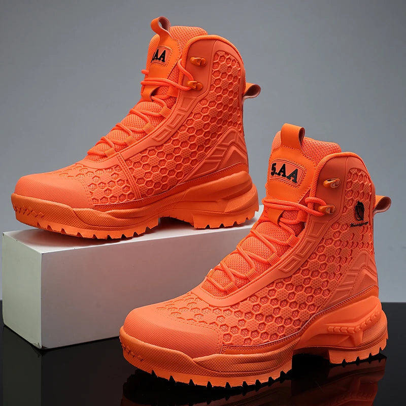 Men's Winter Boots Warm Waterproof Non-Slip Plush Sneakers Shoes - Winter Slippers Male Tenis Boots