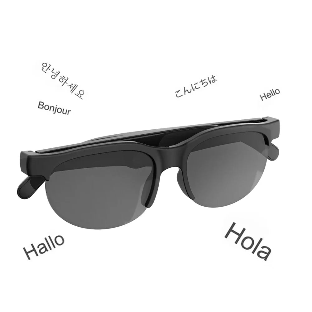 AI Intelligent Translation Glasses Bluetooth-Compatible 5.4 Smart Glasses Support 144 Languages Wireless Headset for Men & Women