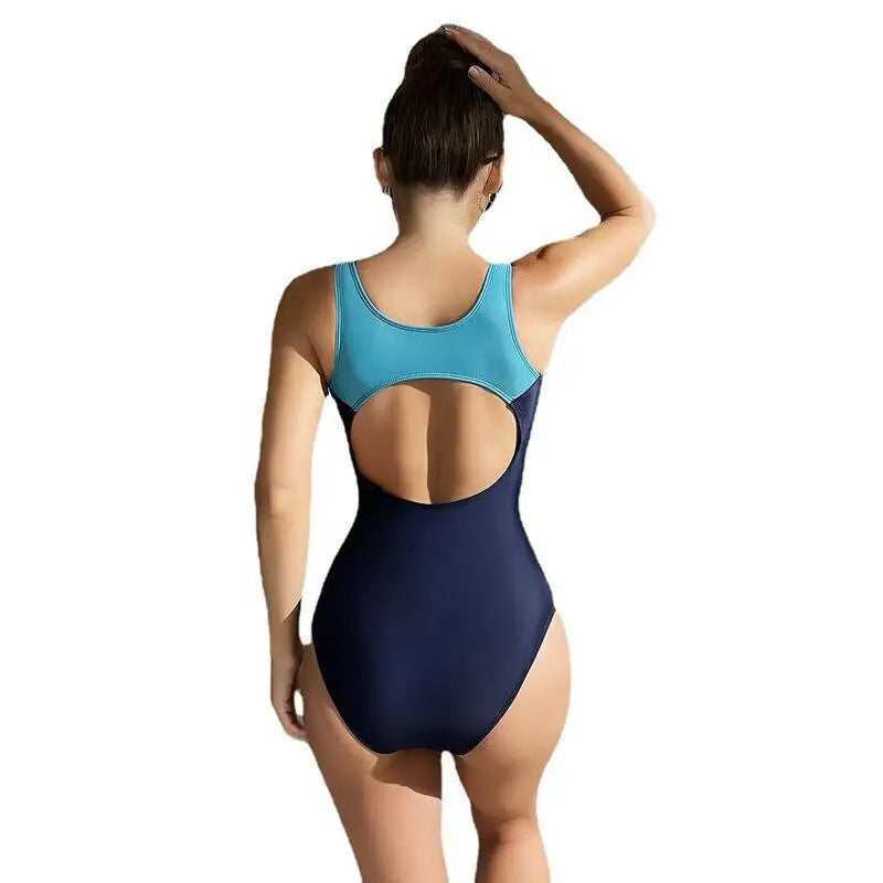 Bathing Suit Women European And American Swimsuit Women, Comfortable Swimsuit Competitive Women's Fashion Sports Color Matching - Kimlud
