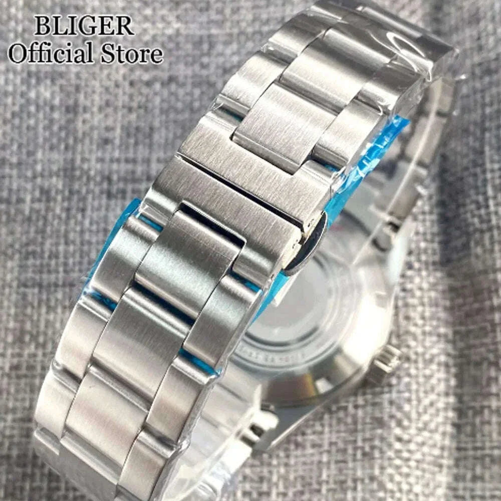 Tandorio 20ATM Waterproof Diver 36mm Field Watch Men NH35 Mechanical Movt Black White Dial Luminous Sapphire Glass 3.8 Auto Date