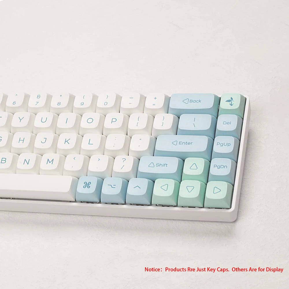 135 keys Ice Crystal Mint Keycaps Profile XDA PBT Dye-Sub Key Cap for Cherry MX Switch DIY Layout Ducky Mechanical Keyboard Cap