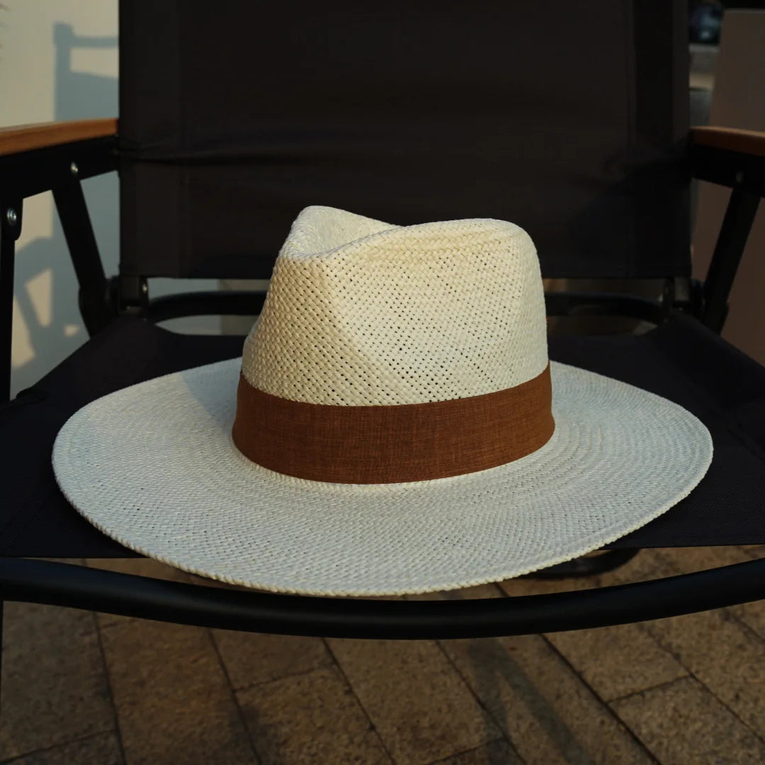 Fashion Casual White Panama Hats Summer Fedora Hat for Men Women Sun Hats Wedding Party Hat with Ribbon Band | Kimlud...