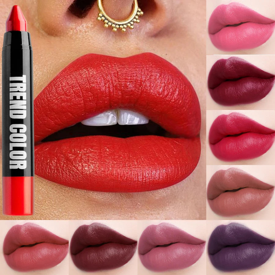 16 Color Nude Brown Lipliner Pen Waterproof Lipstick Sexy Red Matte Contour Lip Tint Lasting Lips Korean Makeup Product Lipgloss