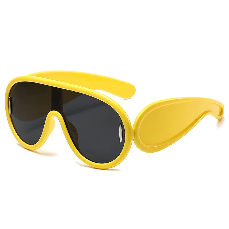 Exaggerate Vintage Round Sunglasses Women Men Circular Sun Glasses Big Eyewear Sunglasses for Male Female Special Shaped - Kimlud