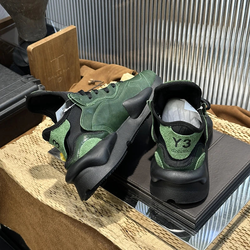 Handcrafed Casual Sneakers Man Platform Leather Canvas Sports Running Shoes Zip Upper Trainers Breathable Men Footwear Man Shoes