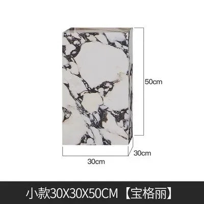 Bedroom Marble Table Luxury White Unique Minimalist Sofa Side Table Square Aesthetic Mesas De Centro Para Sala Room Furniture - Kimlud