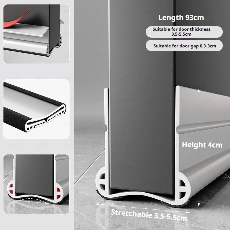 Flexible Door Bottom Sealing Strip Door Gap Soundproofing Wind and Dust Proof Weather Strip Under Door Draft Stopper Tape