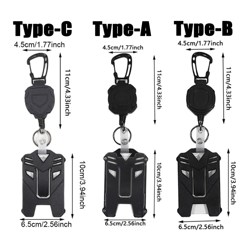 ID Card Holder Bus Card Cover Case Badge Reel Clip Badge Clip Heavy Duty Badge Clip Retractable Badge Holder ID Badge Holder