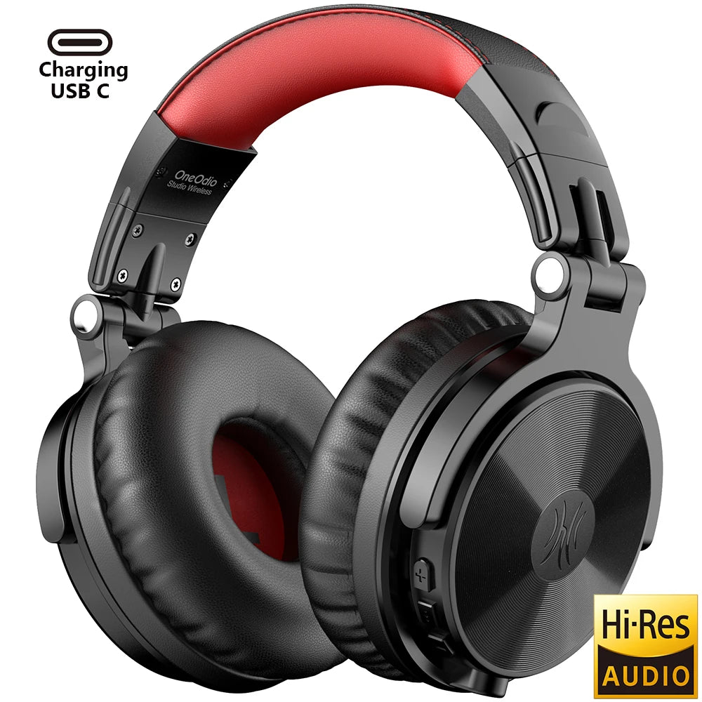 Oneodio Pro C Wireless Bluetooth 5.2 Headphones Over Ear With Microphone Hi-Res Audio Wired&Wireless Headset 110h Playtime AAC