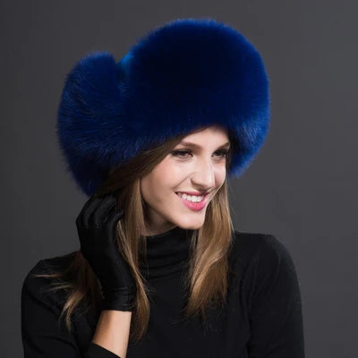 Women Natural Raccoon Fur Caps Ushanka Hats for Winter Thick Warm Ears Fashion Bomber Pom Pom Hat Lady Real Fox Fur Cap Pompon