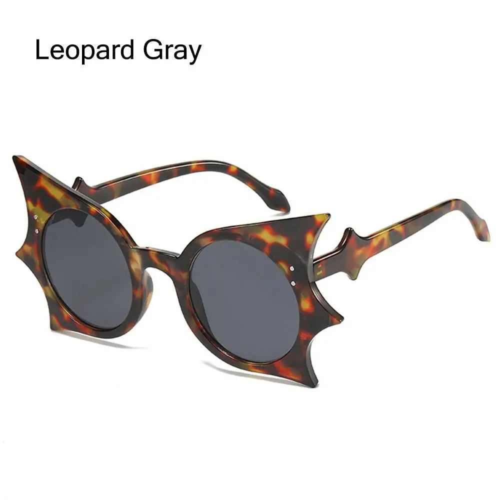 Rimless Bat Shaped Sunglasses Novelty UV 400 Protection Colorful Goth Sun Glasses Halloween Glasses for Women & Men
