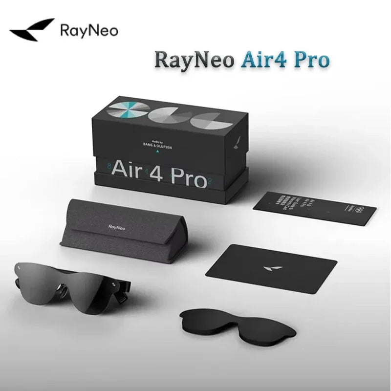 RayNeo Air 4 Pro Smart AR Glasses,Supports HDR10, 3840Hz, 4 Speakers, 1200 Nits,Micro-OLED Dual-layer Screen, Clearer...