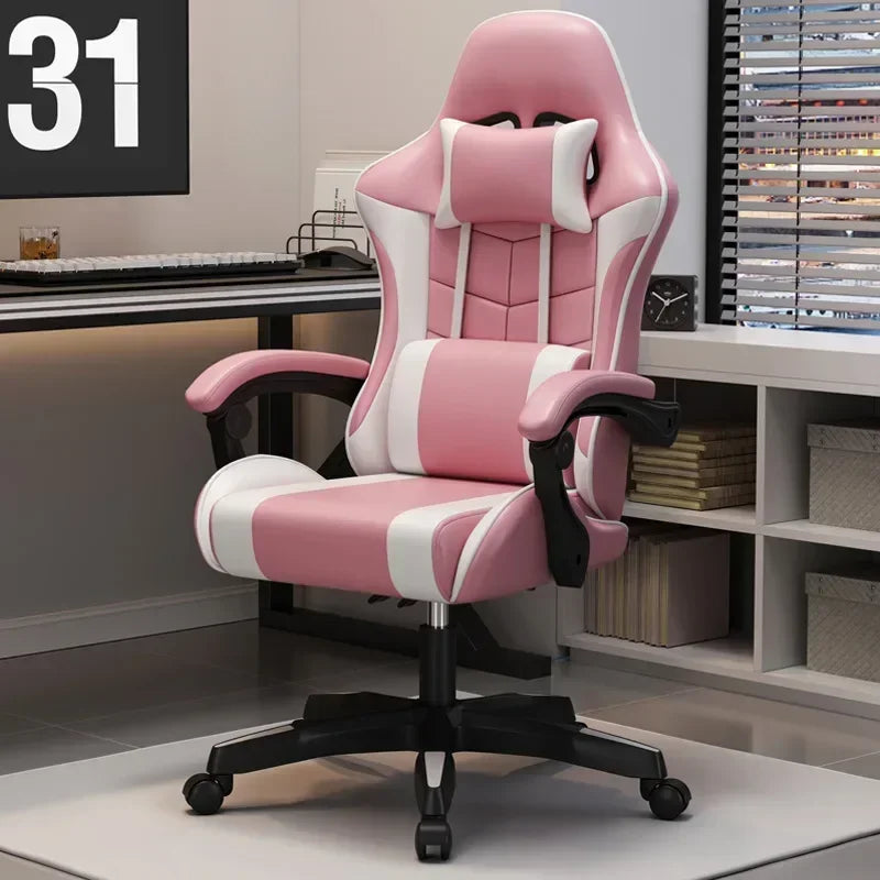 Computer Armchair Comfortable Chair Seat Height Adjustment Gaming Peda Armrest Foot Rest Control Silla De Oficina Furniture - Kimlud
