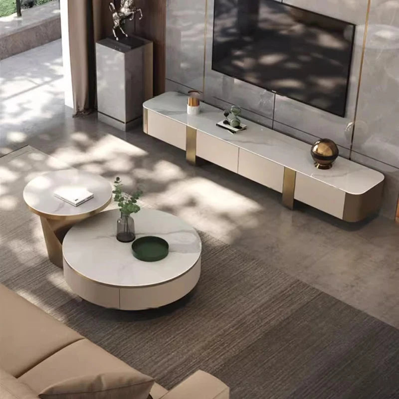 Round Nordic Coffee Table Aesthetic Cheap Standing Unique Living Room Coffee Table Simple Clear Meubles Entrance Hall...