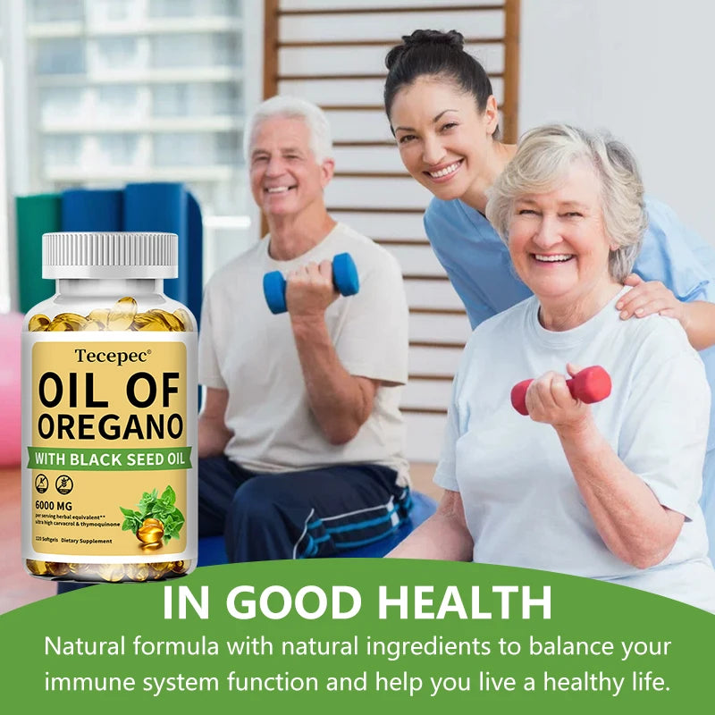 Oil of Oregano with Black Seed Oil, 30/60/120 Capsules– 20:1 Extract - Antioxidant Immune Health Support, Non-GMO...