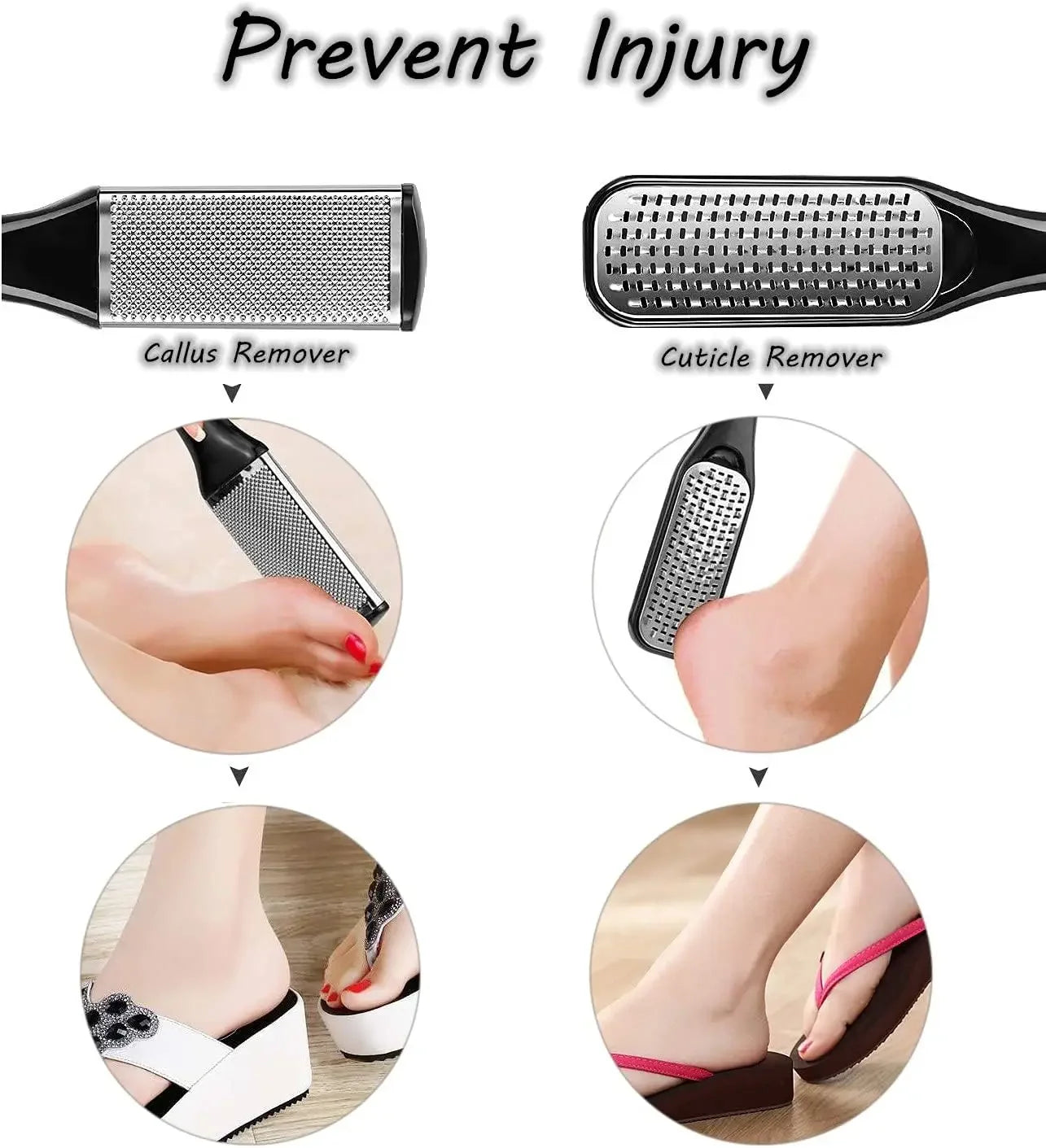 8/10/23PCS Pedicure Foot File Professional Rasp Heel Grater Hard Dead Skin Callus Remover Pedicure Foot Care Tools household