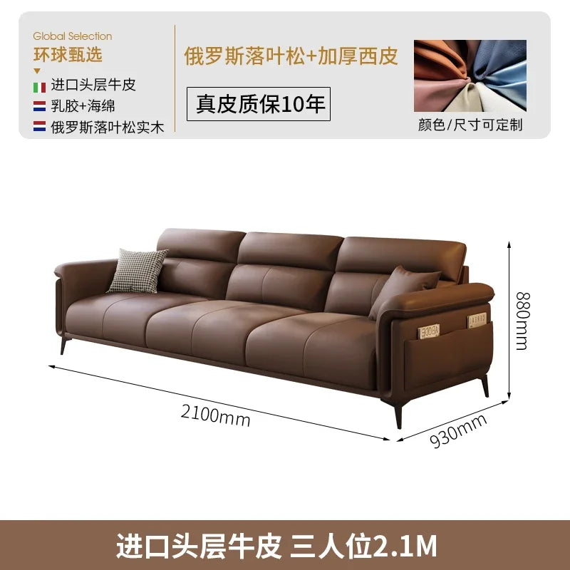 Leather Modern Living Room Sofas Nordic Minimalist Lazy Luxury Living Room Sofas Europe Recliner Woonkamer Banken...