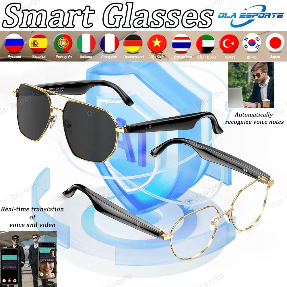 For Xiaomi Smart Glasses AI Intelligent Translation Wireless Bluetooth Real-time Simultaneous Interpretation Headset Sunglasses
