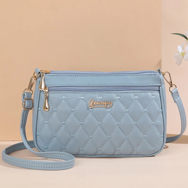 Embroidery Messenger Bags Women Leather Handbags Bags for Women Sac a Main Ladies hair ball Hand Bag - Kimlud