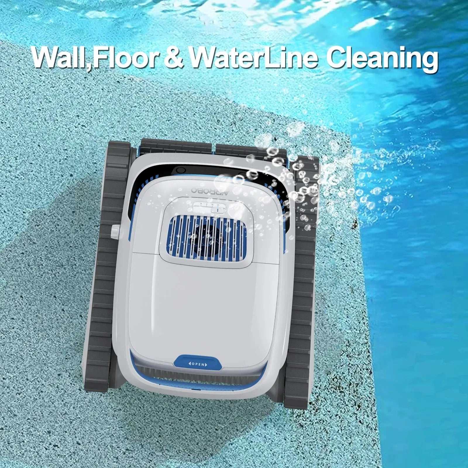 AIRROBO Pool Cleaner Robot - 120 Min Runtime, Wall Climbing, Cleans Floors/Walls/Waterline for Inground & Above Ground Pool