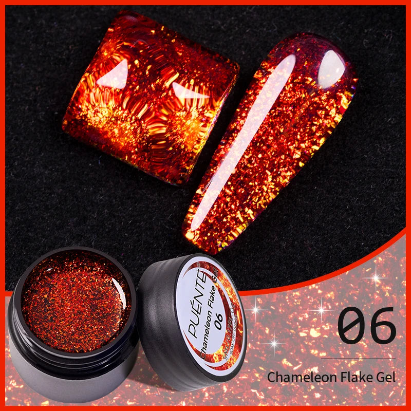 7.5ML Sparkling Reflective Glitter Gel Nail Polish Pink Purple Red Blue Colors Dark Flashing Nail Gel Soak Off UV Nail Varnish