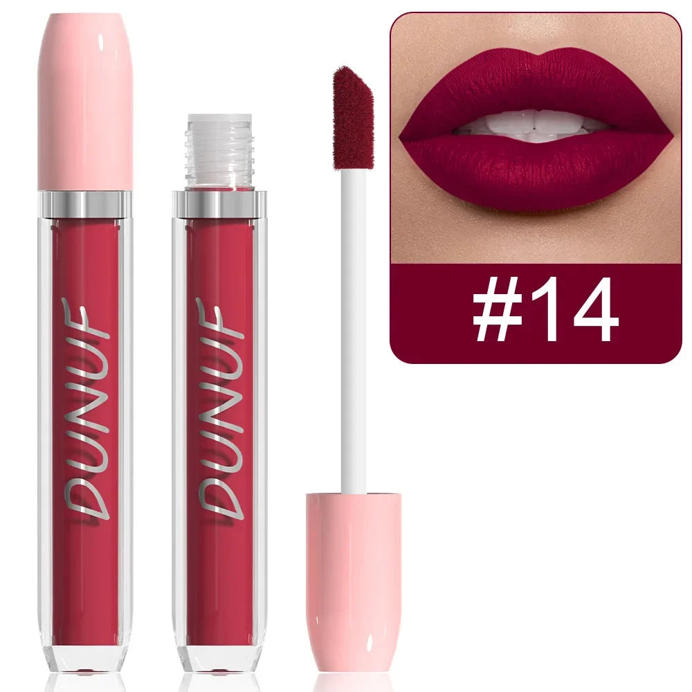 25 Color Velvet Matte Lipstick Liquid Waterproof Sexy Red Matte Lip Glaze Non-Stick Halloween Makeup Not Easy To Fade...